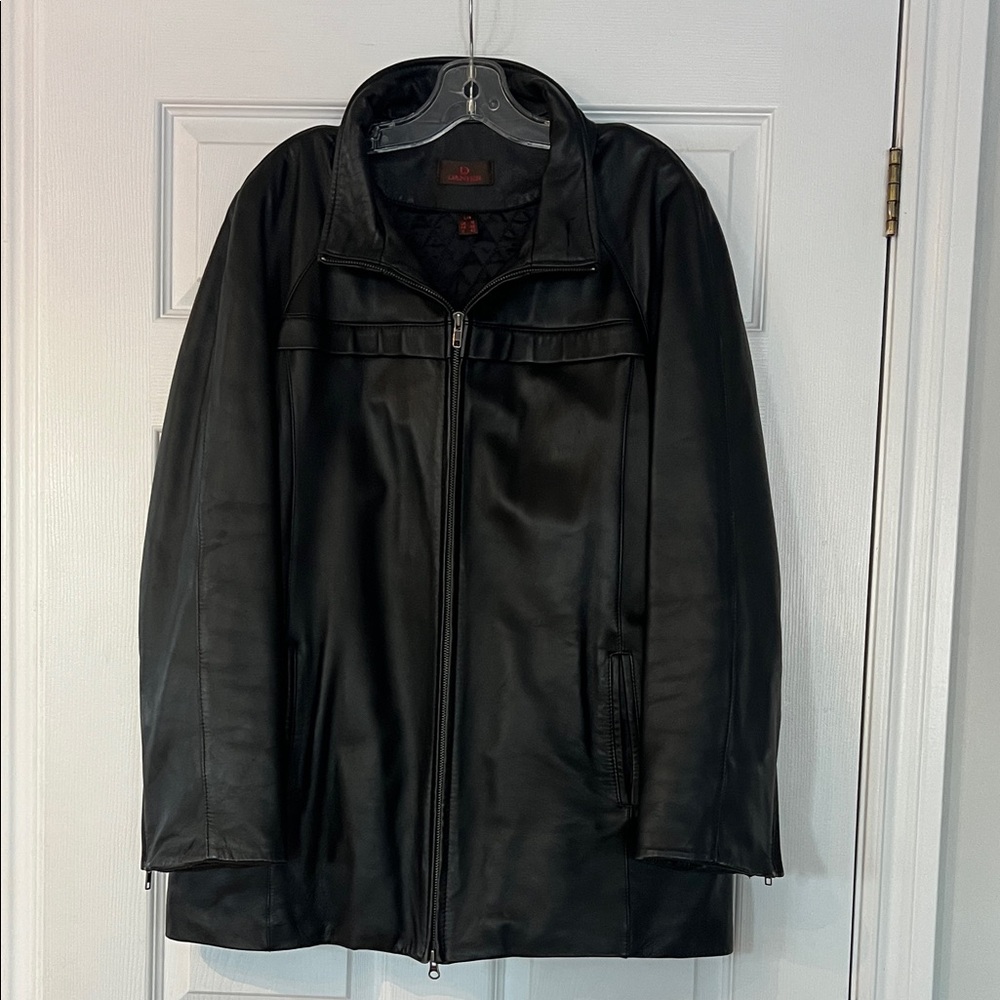 Men’s Danier Sleek Black Leather Coat